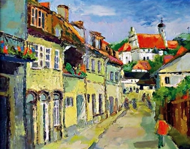 Kazimierz nad Wis - 80 cm x 60 cm; olej